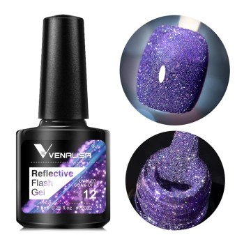 Disco Gel Neon Dunkel-Violet Nagel